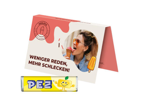 Werbekarte Visitenkartenformat PEZ