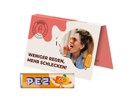 Werbekarte Visitenkartenformat PEZ