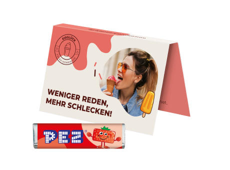 Werbekarte Visitenkartenformat PEZ