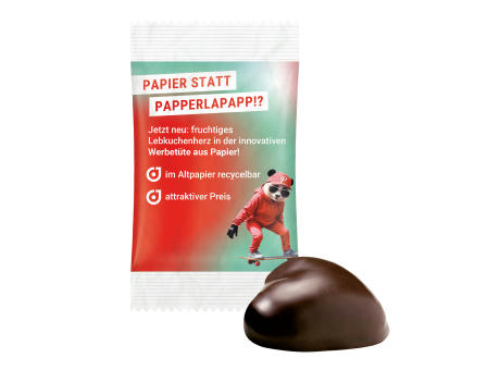 Lebkuchenherz WEISS Papiertüte