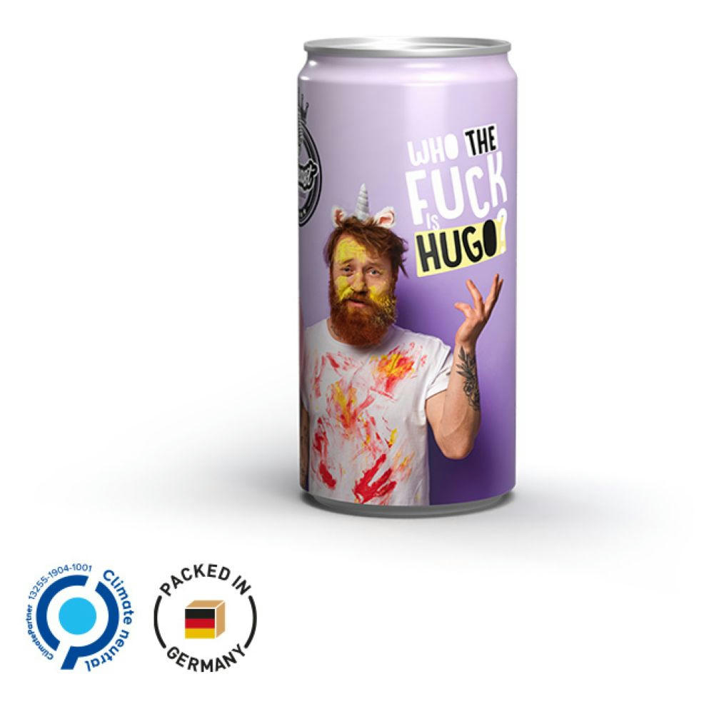 Getränkedose 200ml Hugo, Sleeve-Folie transparent