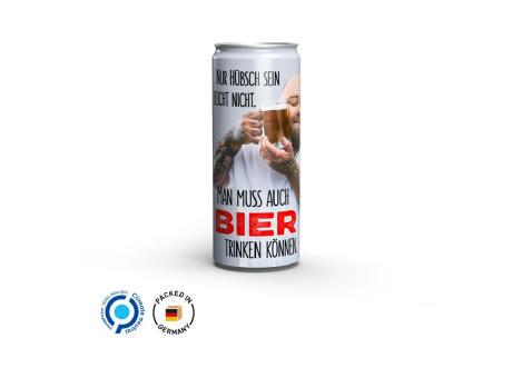 Getränkedose 250ml Bier, Sleeve-Folie transparent