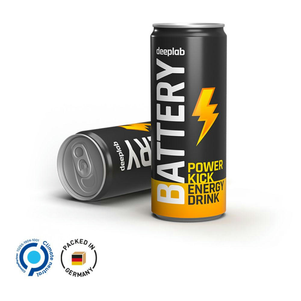 Getränkedose 250ml Energy Drink, Sleeve-Folie weiß