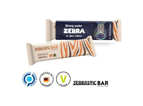 Zebrastic Bar Cacao & Orange im Werbeschuber