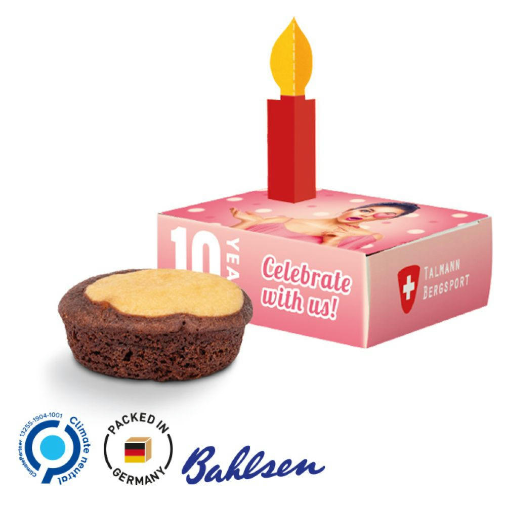 Minikuchen in Werbebox, Bahlsen Kuchensnack Marmor