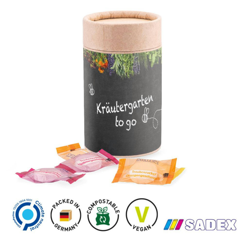 Papierdose Eco Midi, verschiedene Füllvarianten