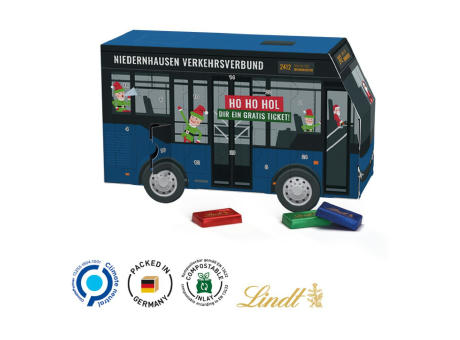 Adventskalender Bus, verschiedene Füllvarianten