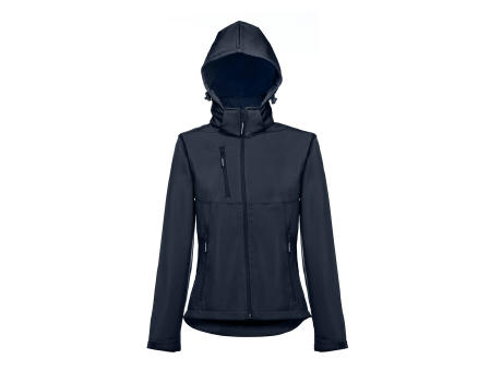 THC ZAGREB WOMEN. Chaqueta softshell para mujer, con capucha removible