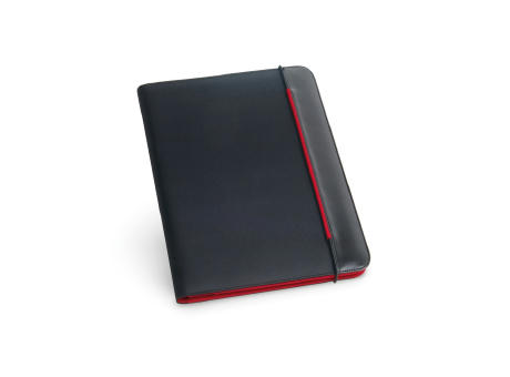 FITZGERALD. Portafolios A4 en PU y 800D con bloc de páginas rayadas