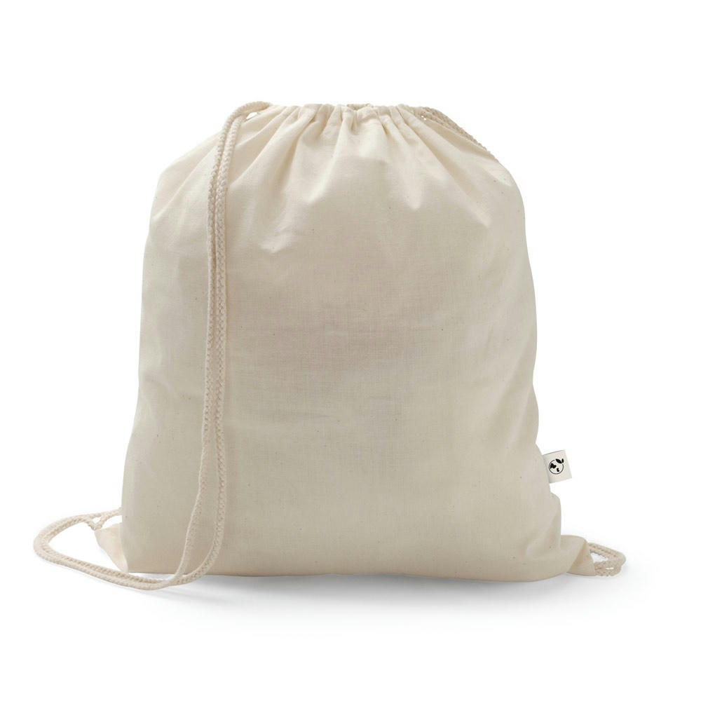 SALAMANCA. Bolsa tipo mochila de algodón reciclado (70%) y poliéster (30% rPET) (150 g/m²)