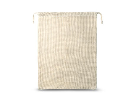 NAPOLI. Bolsa de algodón 100% (120 g/m²) con malla de algodón 100% en la parte delantera (100 g/m²)