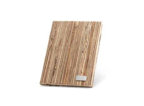 NERUDA. Libreta A5 con tapa dura en fibra de paja natural
