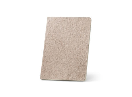 TEAPAD SEMI-RIGID. Bloc de notas A5 con tapa semirrígida elaborado a partir de residuos de hojas de té (65%)