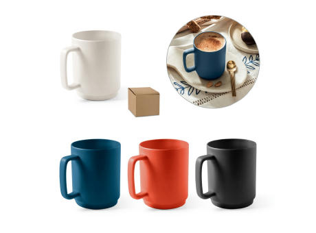 MIGHTY. Taza de cerámica con cuerpo cilíndrico 330 mL