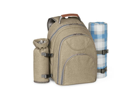 VILLA. Mochila térmica de picnic en poliéster reciclado de alta densidad 600D