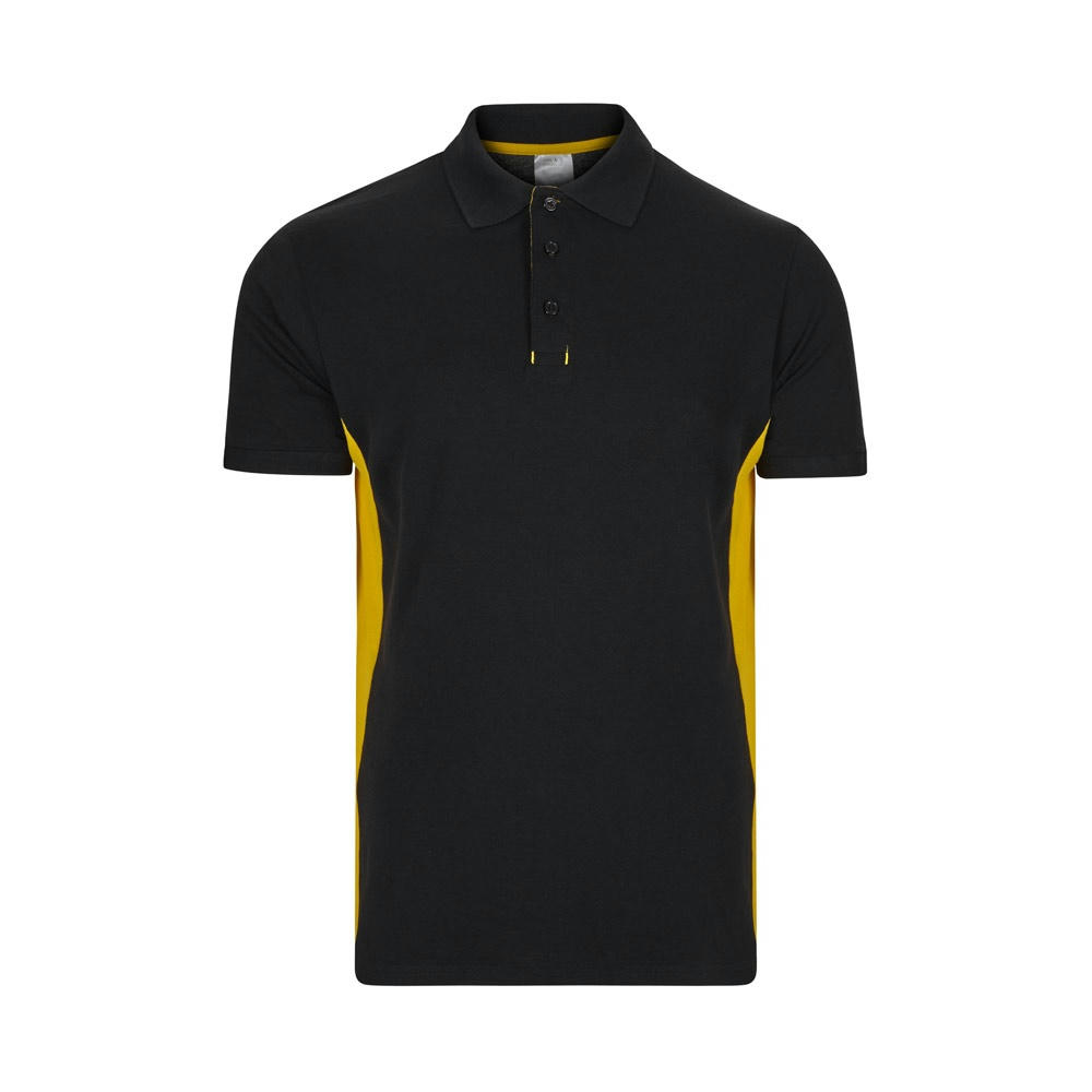 VL SUPAY. Polo piqué bicolor (180g/m²), manga corta, en algodón (60%) y poliéster (40%)