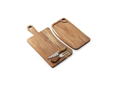 CASSIA. Tabla para quesos de madera de acacia con mango