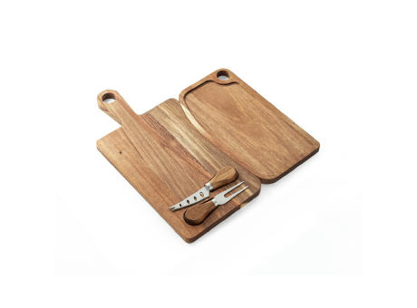 CASSIA. Tabla para quesos de madera de acacia con mango