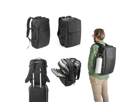 DALLAS. Mochila de viaje de poliéster reciclado de alta densidad 600D para portátil de 17.3