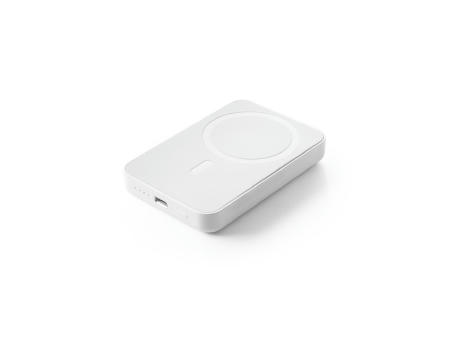 AMPERE 5. Power bank magnético de 5'000 mAh con cargador inalámbrico superrápido de 15W en ABS reciclado (100% rABS)