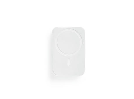 AMPERE 5. Power bank magnético de 5'000 mAh con cargador inalámbrico superrápido de 15W en ABS reciclado (100% rABS)