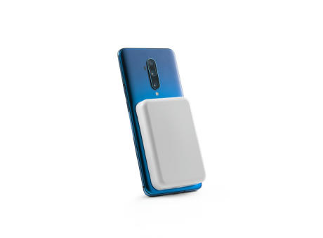 AMPERE 5. Power bank magnético de 5'000 mAh con cargador inalámbrico superrápido de 15W en ABS reciclado (100% rABS)