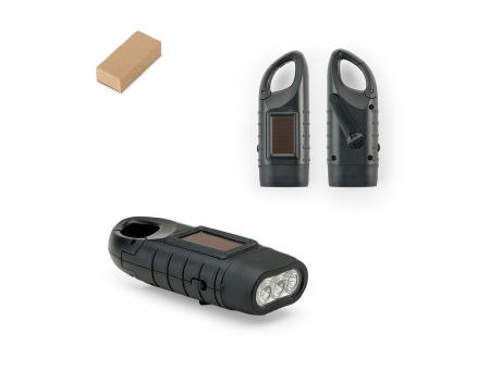 SOLARKY. Linterna compacta de ABS 0'5 W con 3 LED blancos y 90 lúmenes