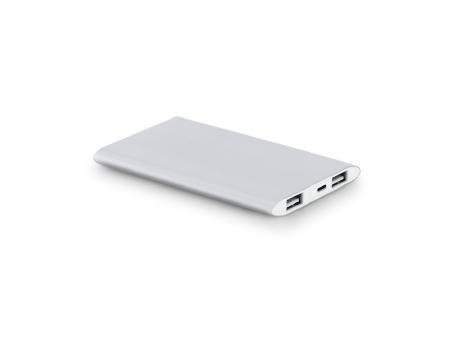 NOBEL. Power bank 7'200 mAh, fabricado en aluminio reciclado (100% rAL)