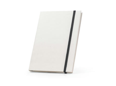 MILKY. Libreta A5 con tapa rígida en papel 100 % reciclado