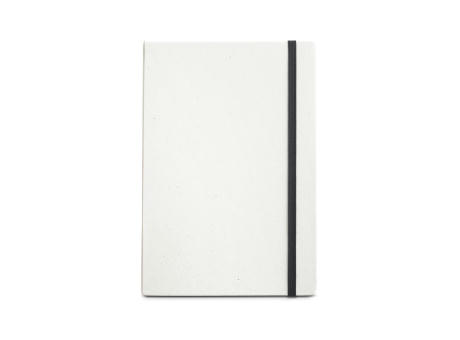 MILKY. Libreta A5 con tapa rígida en papel 100 % reciclado