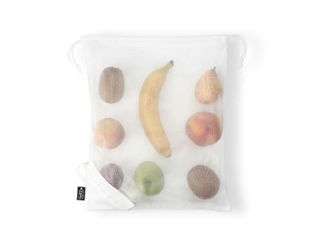 BOLZANO. Bolsa plegable fabricada en malla y poliéster reciclado 190T (100% rPET)
