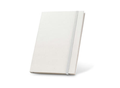 MILKY. Libreta A5 con tapa rígida en papel 100 % reciclado