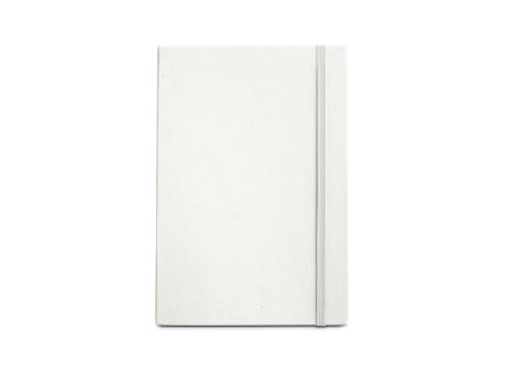 MILKY. Libreta A5 con tapa rígida en papel 100 % reciclado