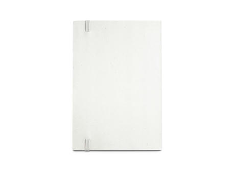 MILKY. Libreta A5 con tapa rígida en papel 100 % reciclado