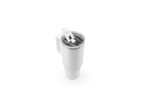 JOYNER XL. Vaso de viaje grande de acero inoxidable (91 % reciclado) con aislamiento al vacío de doble pared y acabado mate de 1300 ml