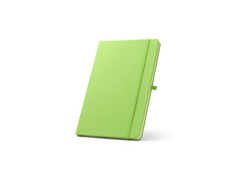 ANNE. Cuaderno A5 en poliéster reciclado (100% rPET) con páginas a rayas