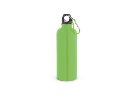 KELCE. Botella de acero inoxidable de pared simple con mosquetón de 550 ml