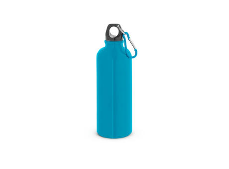 KELCE. Botella de acero inoxidable de pared simple con mosquetón de 550 ml