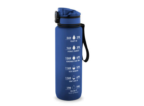 ERIKSSON. Botella fabricada en PET reciclado (100 % rPET), con frases motivadoras y marcas horarias para animarle a beber agua