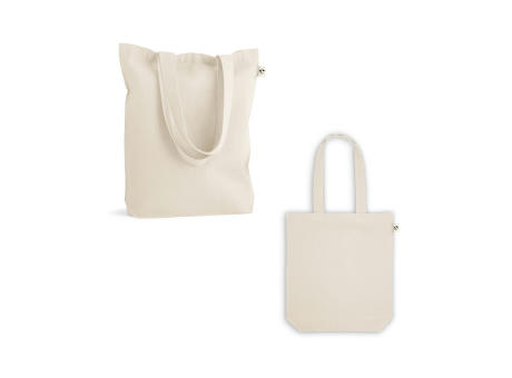 GIRONA. Bolsa de algodón (50%), algodón reciclado (30%) y poliéster (20% rPET) (220 g/m²)