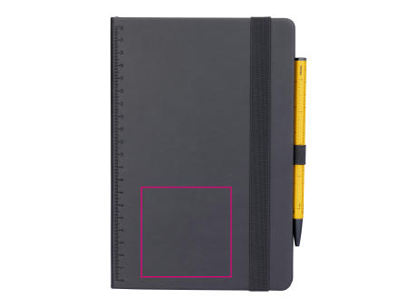 TROIKA Notizblock BLACK SLIMPAD A5