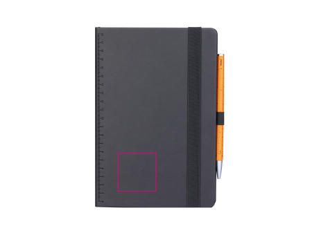 TROIKA Notizblock BLACK SLIMPAD A5