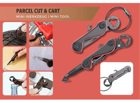 TROIKA Mini-Werkzeug PARCEL CUT & CART