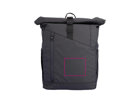 TROIKA Roll Top Rucksack TROIKA BLACK ROLL TOP