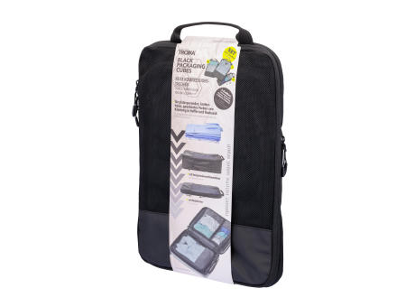 TROIKA Reise-Kompressionstaschen Set TROIKA BLACK PACKING CUBES