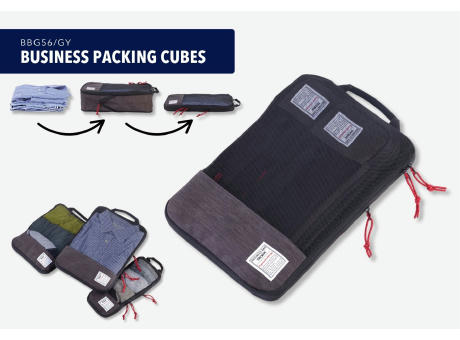 TROIKA Reise-Kompressionstaschen Set BUSINESS PACKING CUBES
