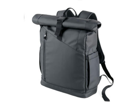 TROIKA Roll Top Rucksack TROIKA BLACK ROLL TOP