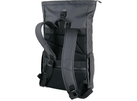 TROIKA Roll Top Rucksack TROIKA BLACK ROLL TOP