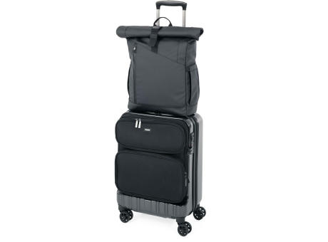 TROIKA Roll Top Rucksack TROIKA BLACK ROLL TOP