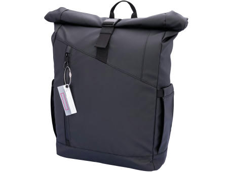 TROIKA Roll Top Rucksack TROIKA BLACK ROLL TOP